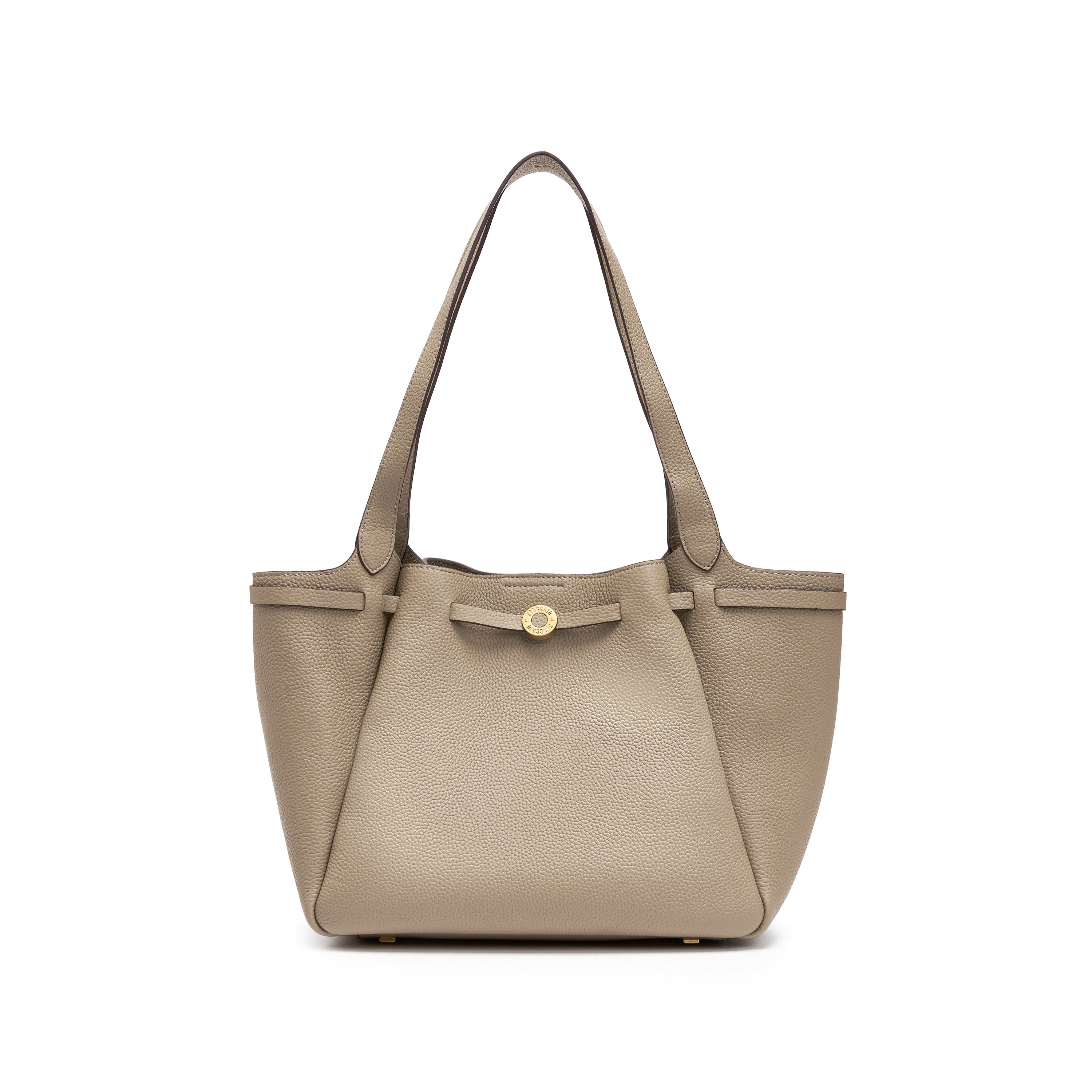 Light Grey ST Gold Coin Bucket Tote Bags
