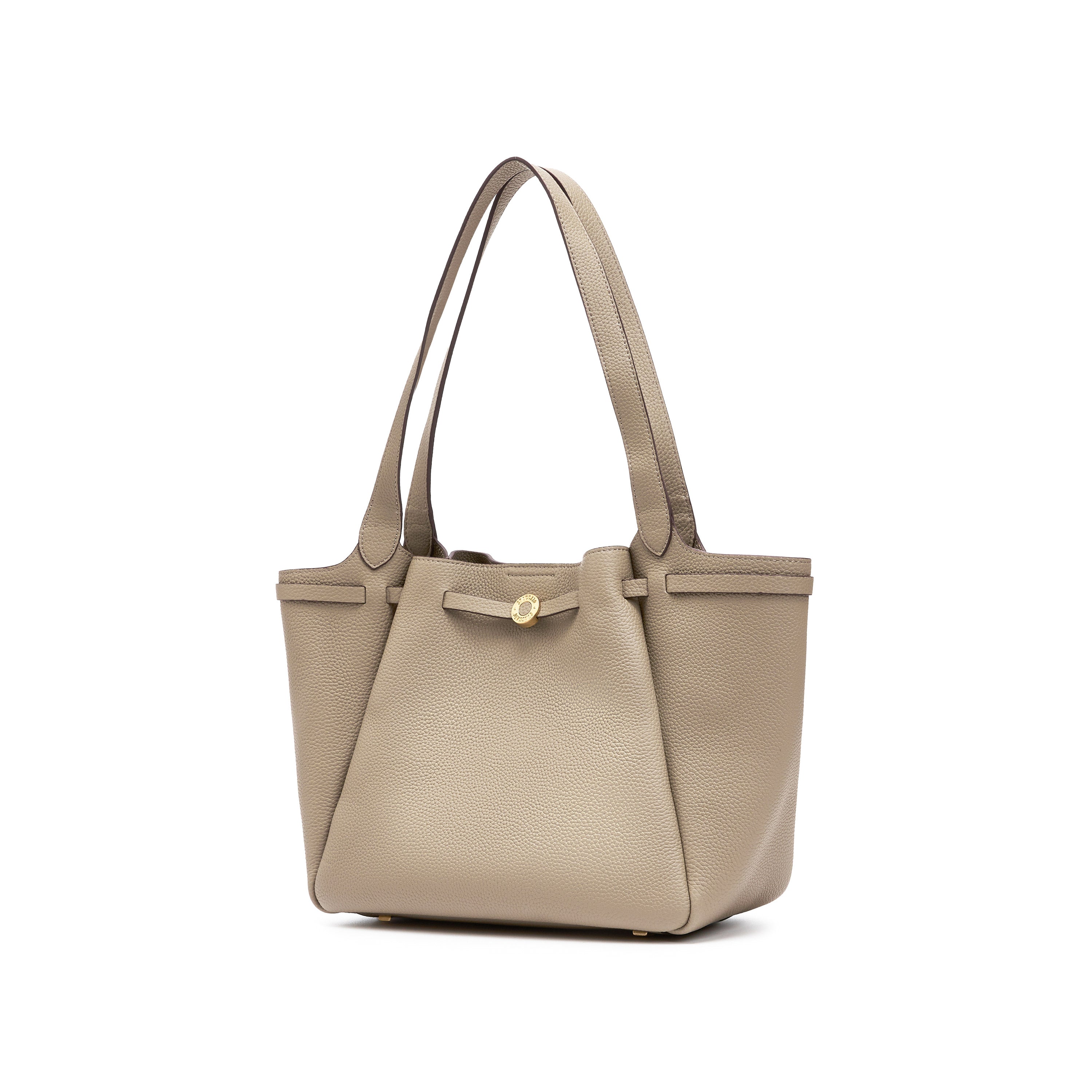 Light Grey ST Gold Coin Bucket Tote Bags