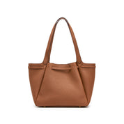 Brown ST Gold Coin Bucket Tote Bags