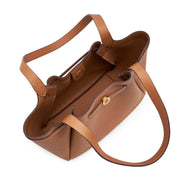 Brown ST Gold Coin Bucket Tote Bags