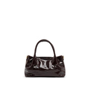 Burgundy Embossed Bow Mini Handbags