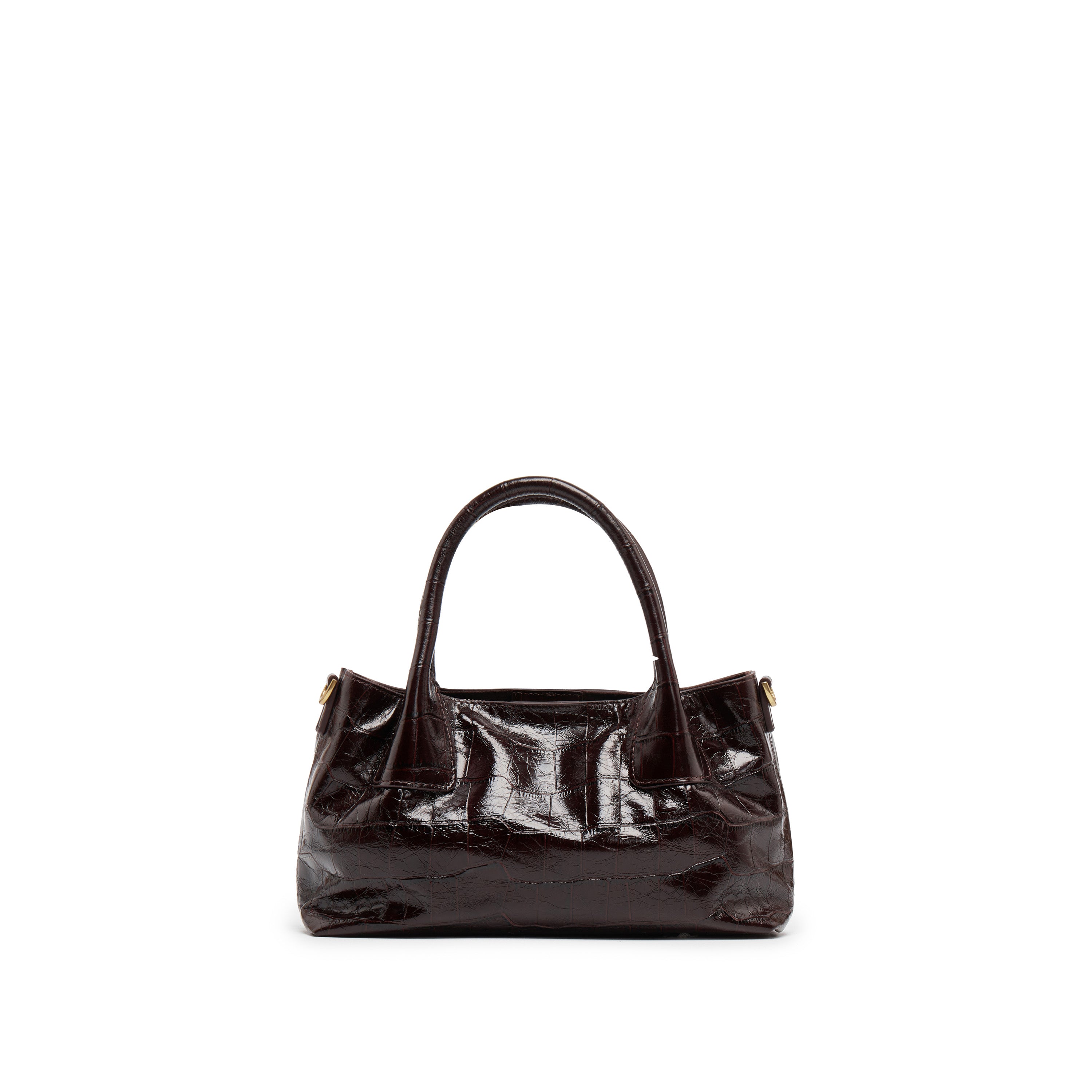 Burgundy Embossed Bow Mini Handbags