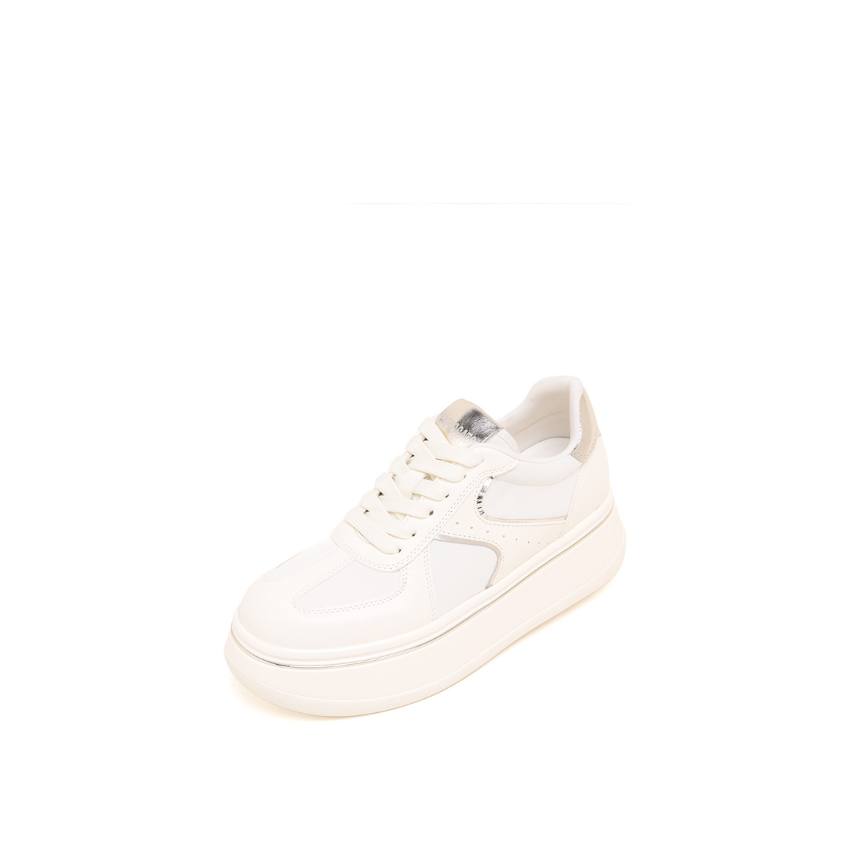 Beige Golden Line Platform Sneakers