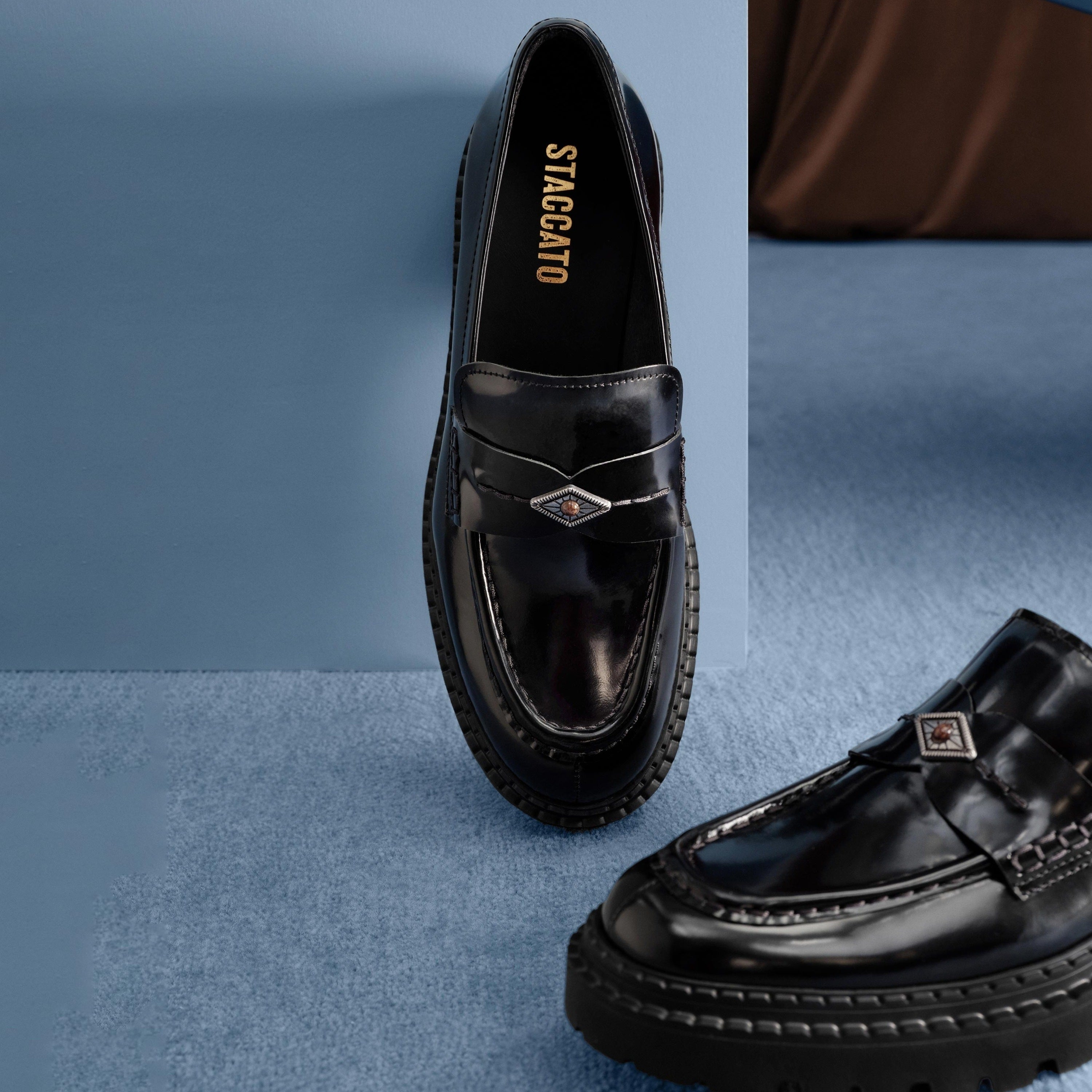 Brushed Rusty ST Gem Platform Loafers