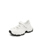 White Bow Tie Velcro Chunky Sneakers