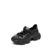 Black Bow Tie Velcro Chunky Sneakers