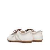Beige Leather Casual Sneakers