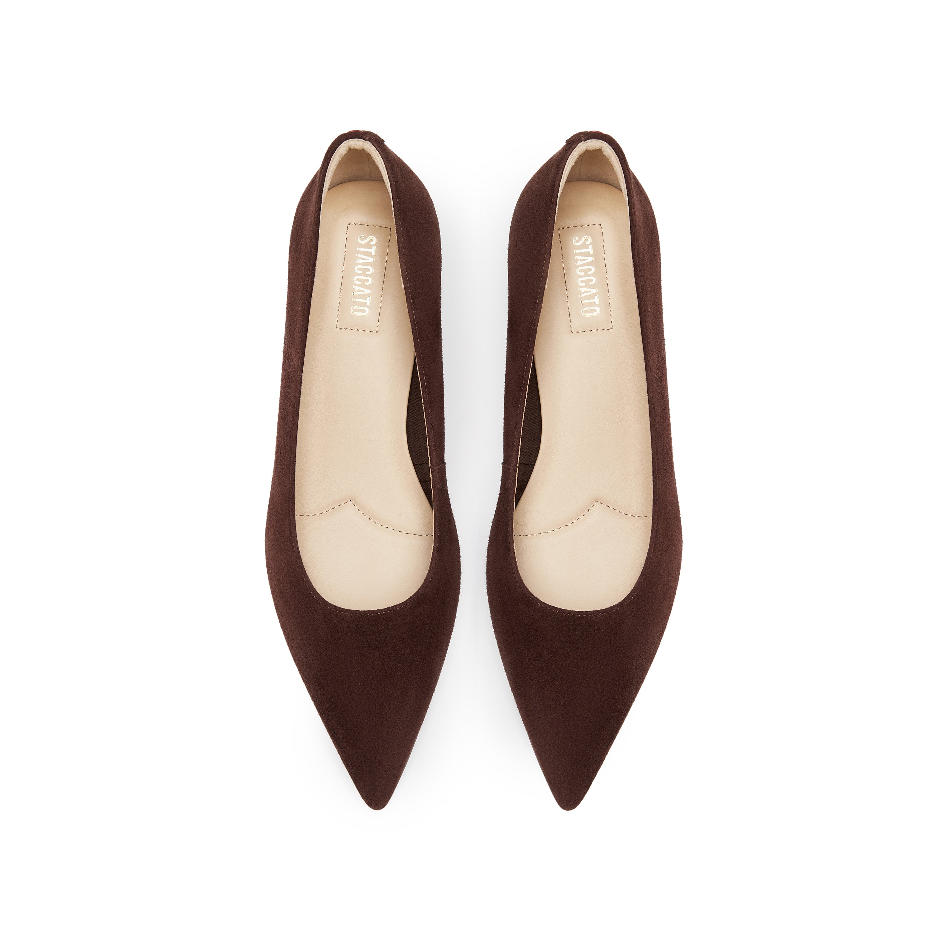 Brown Suede Pointy Toe Pumps