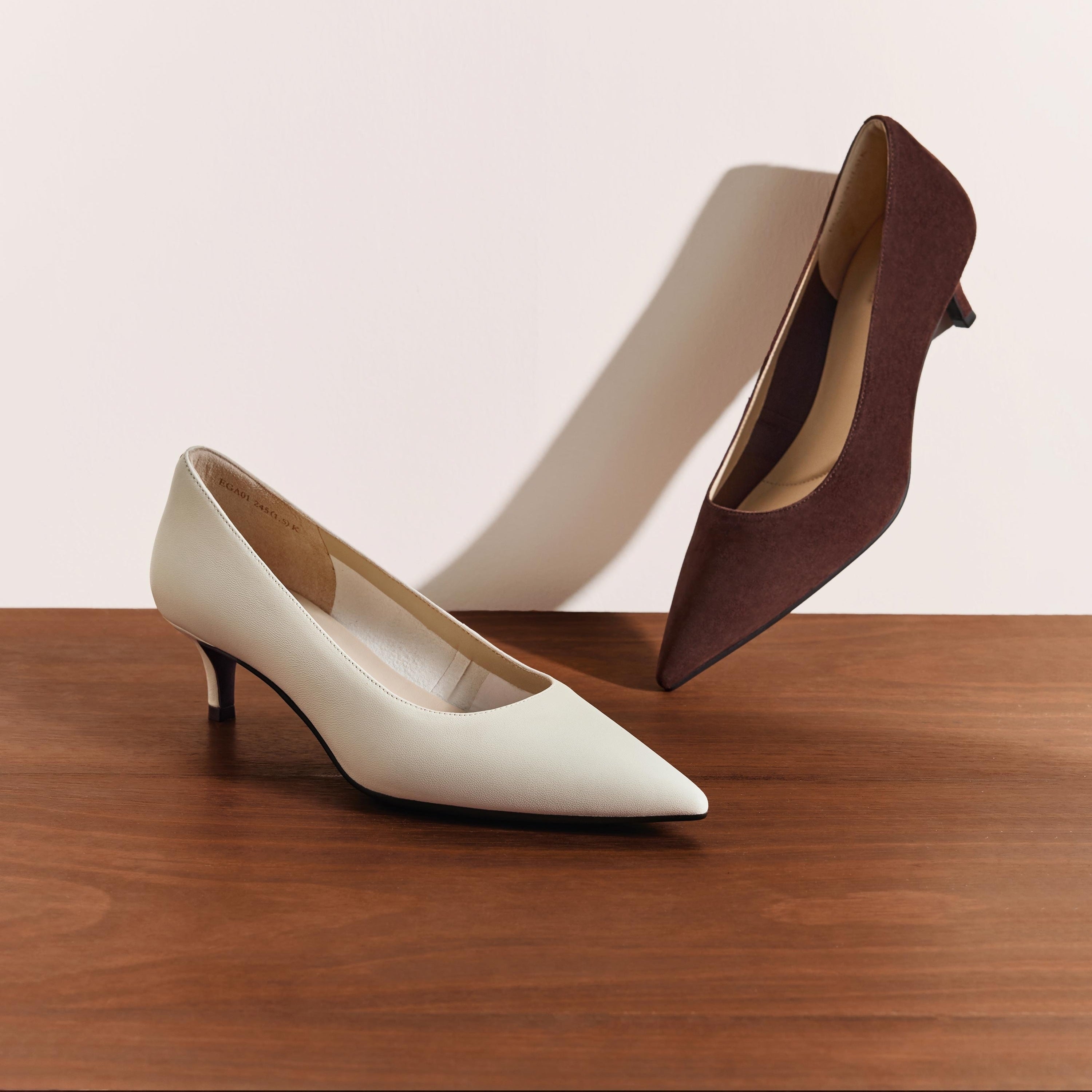 Brown Suede Pointy Toe Pumps