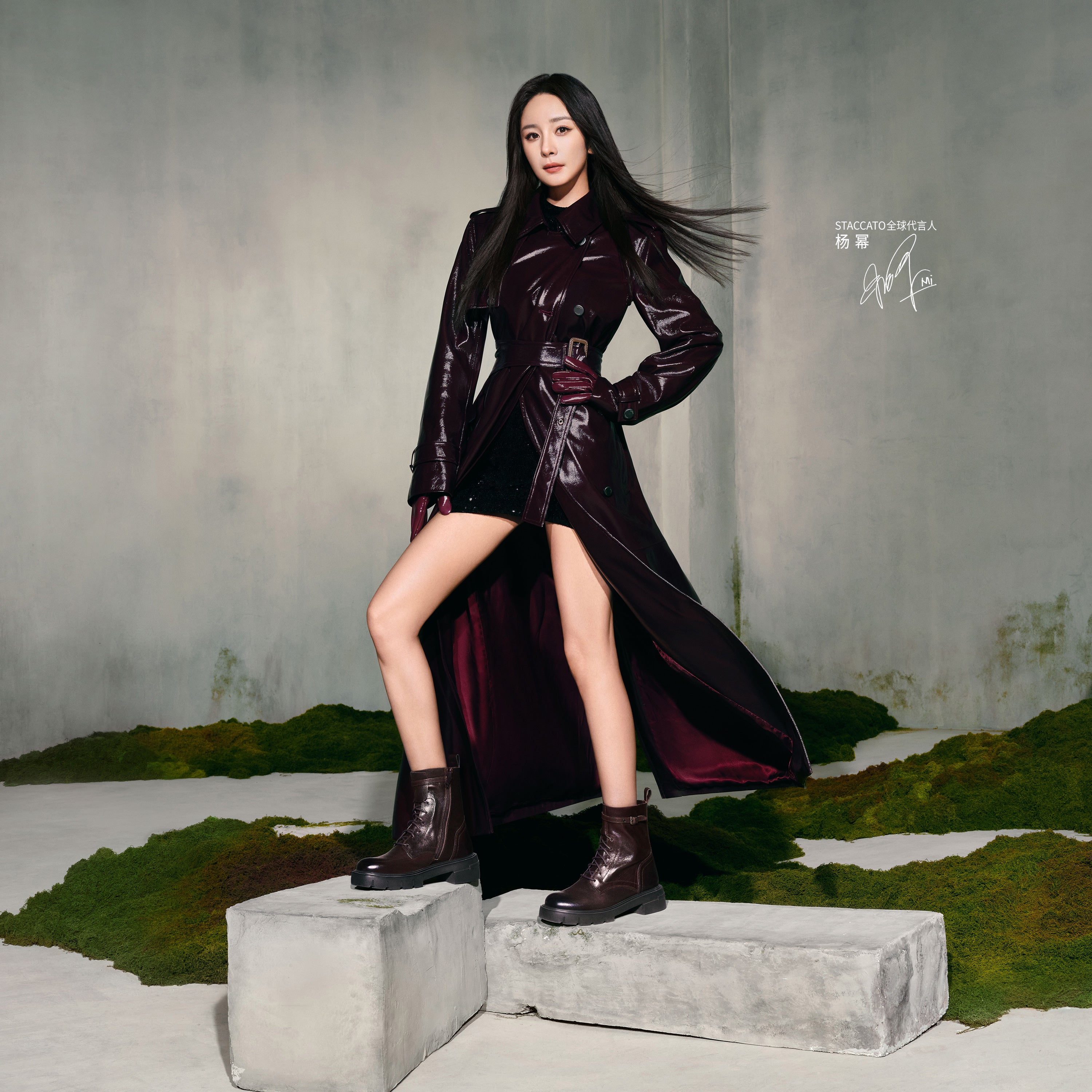 Dark Brown Buckle Strap Combat Boots