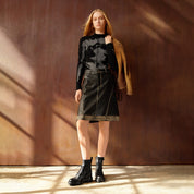 Black Buckle Strap Combat Boots