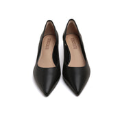 Black Leather Workware Pumps