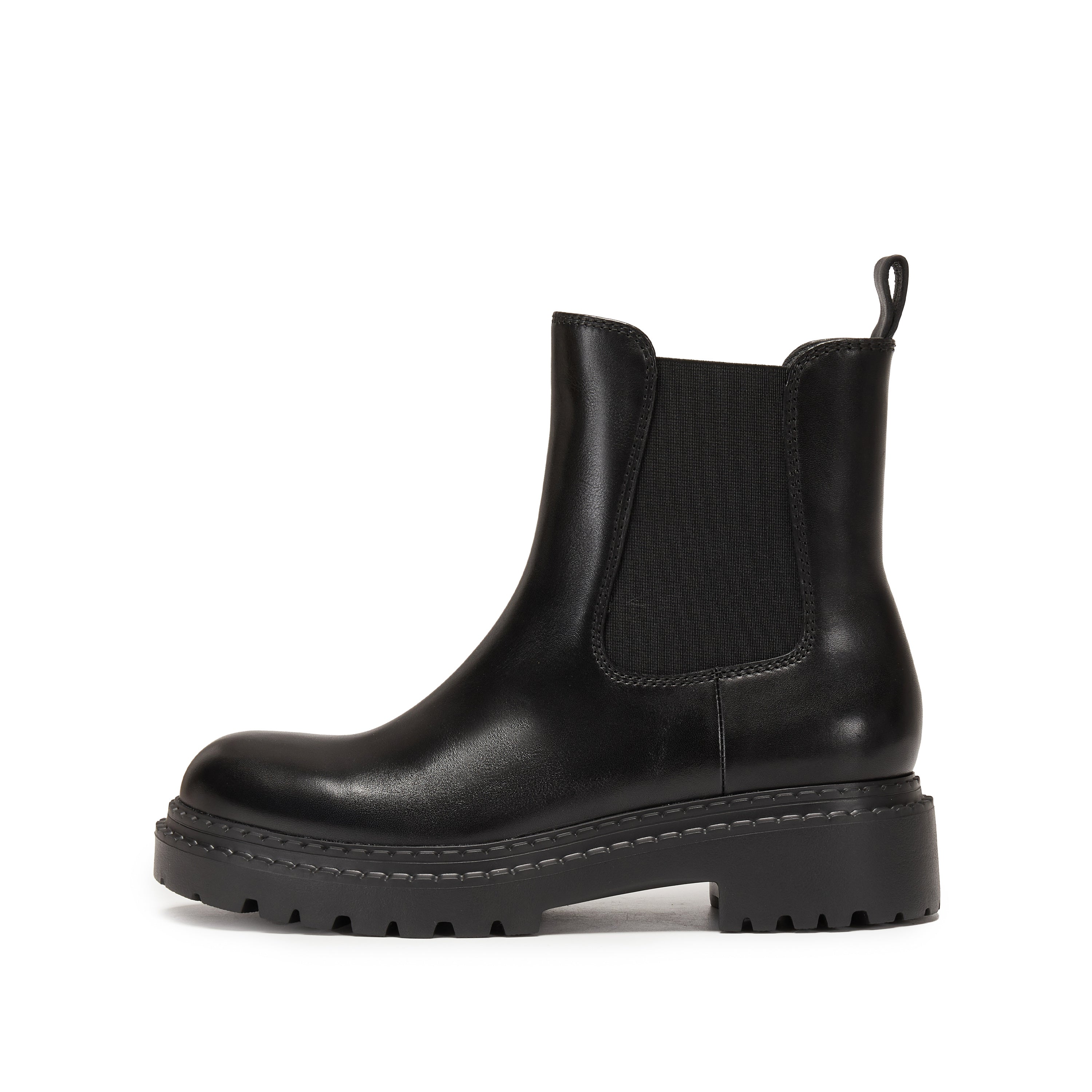 Black Charles Platform Chunky Ankle Boots