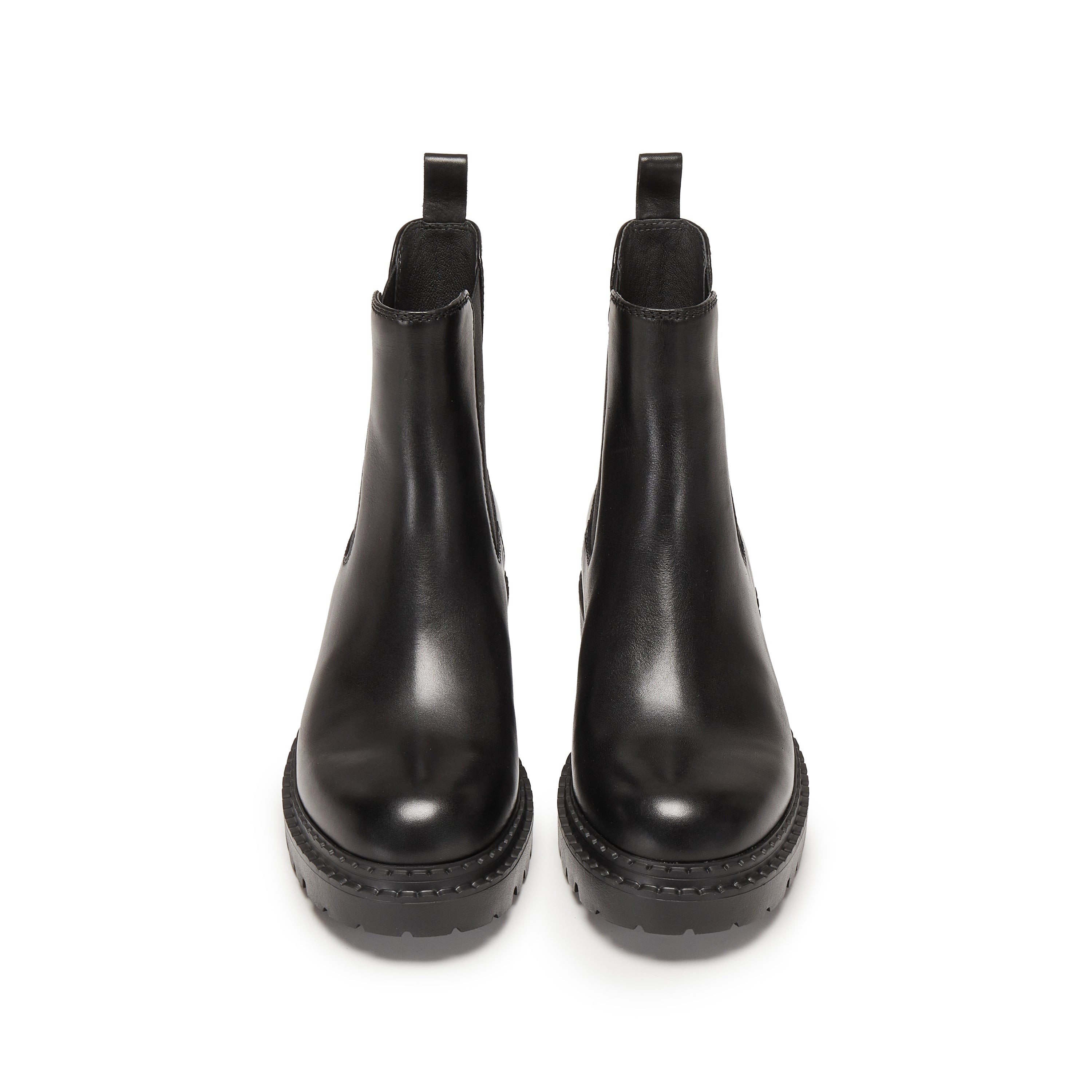 Black Charles Platform Chunky Ankle Boots