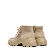 Beads Taupe Suede Loafer Worker Boots