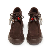 Beads Brownies Suede Loafer Worker Boots