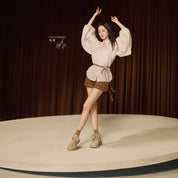 Beads Brownies Suede Loafer Worker Boots