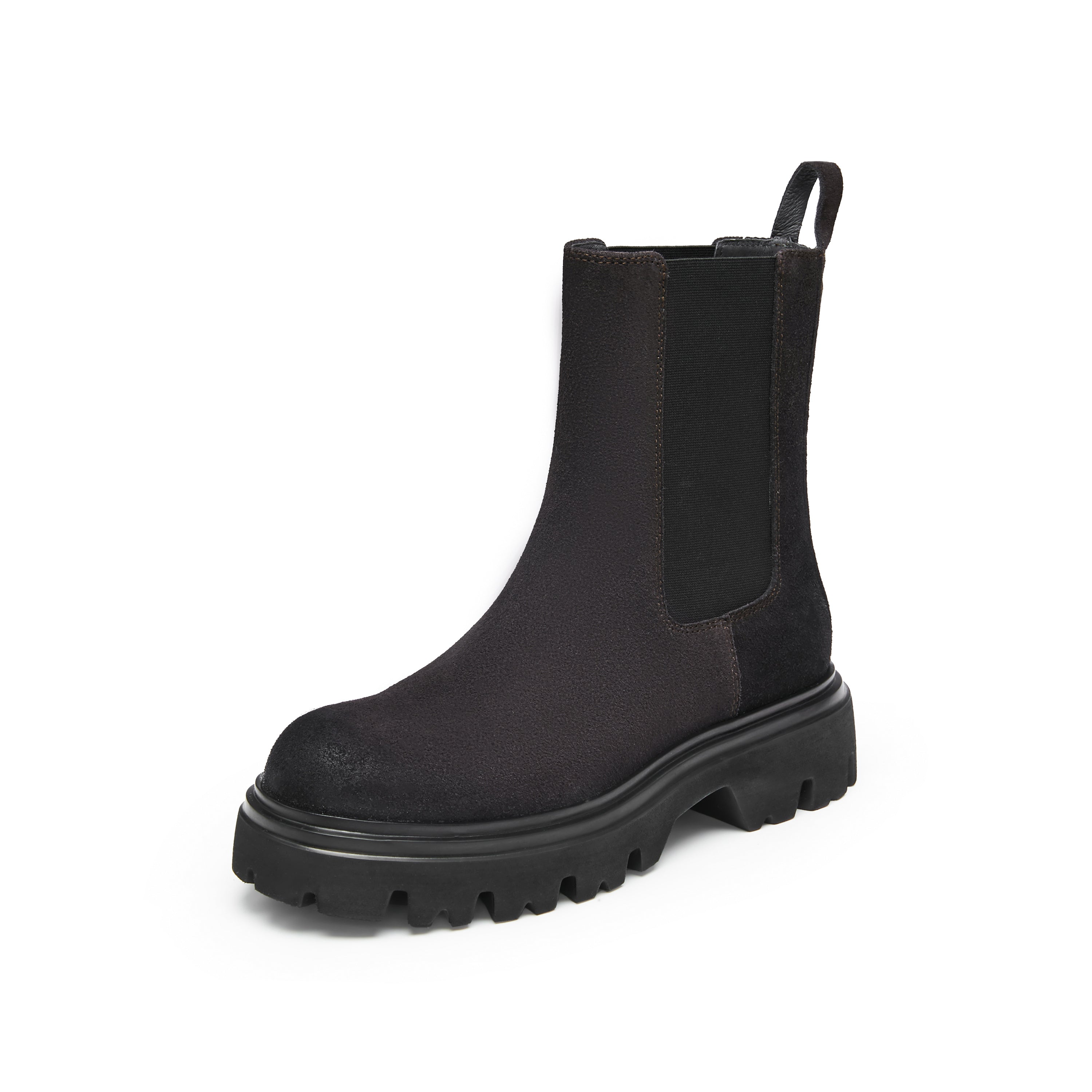 Brushed Brown Calf Suede Ankle Boots