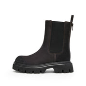 Brushed Brown Calf Suede Ankle Boots