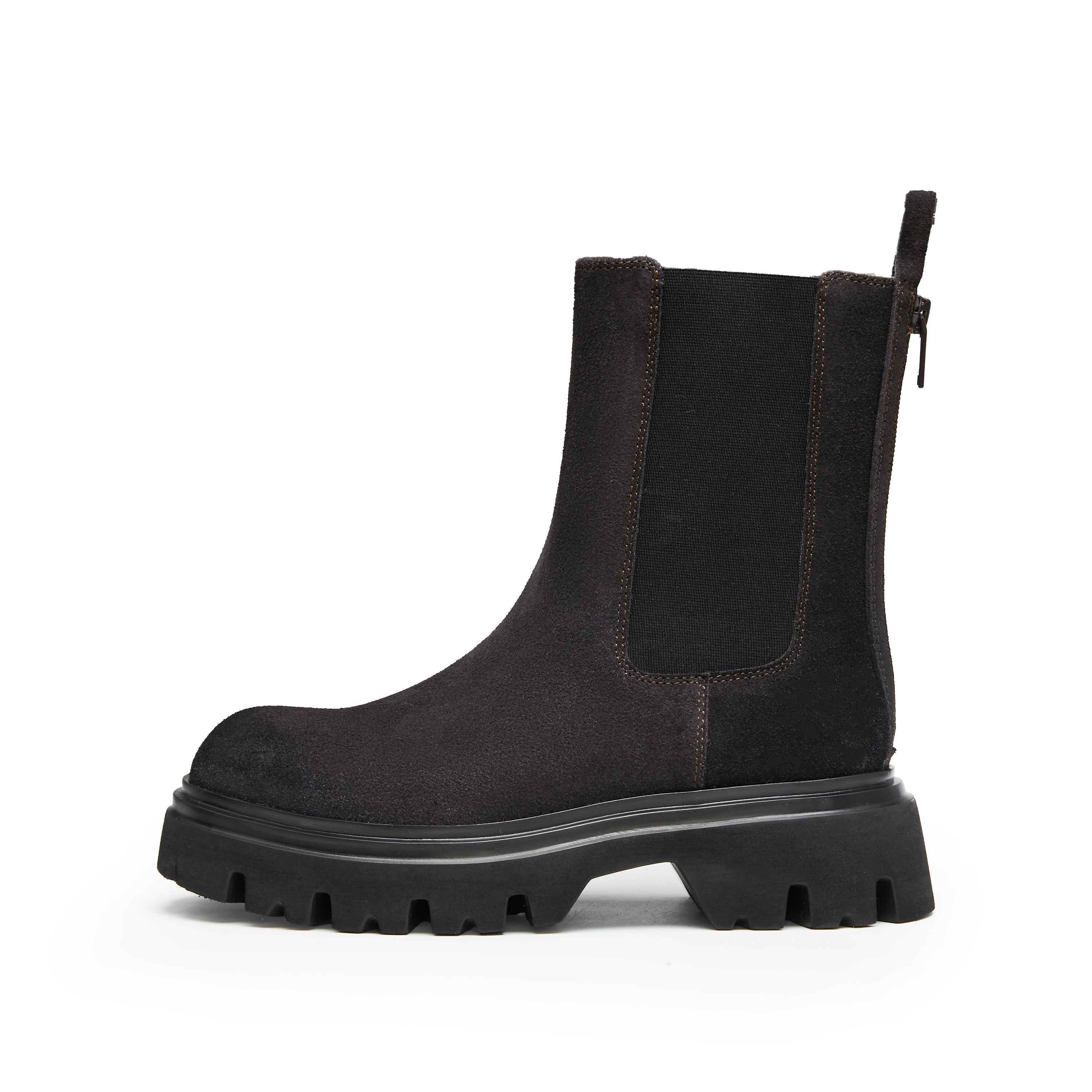 Brushed Brown Calf Suede Ankle Boots