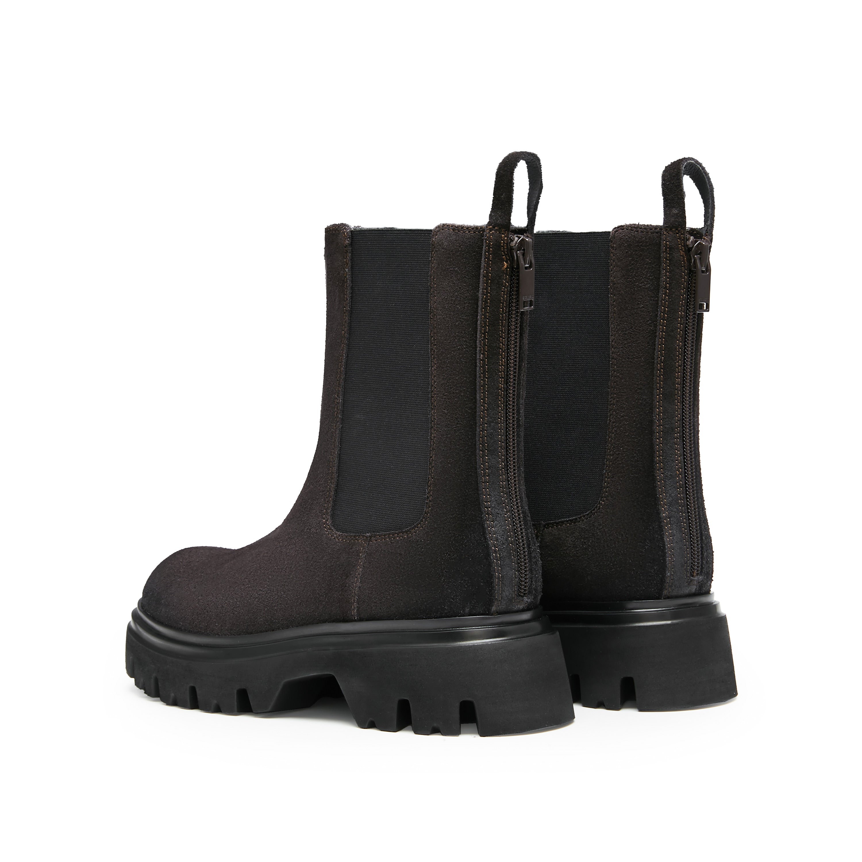 Brushed Brown Calf Suede Ankle Boots