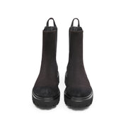 Brushed Brown Calf Suede Ankle Boots