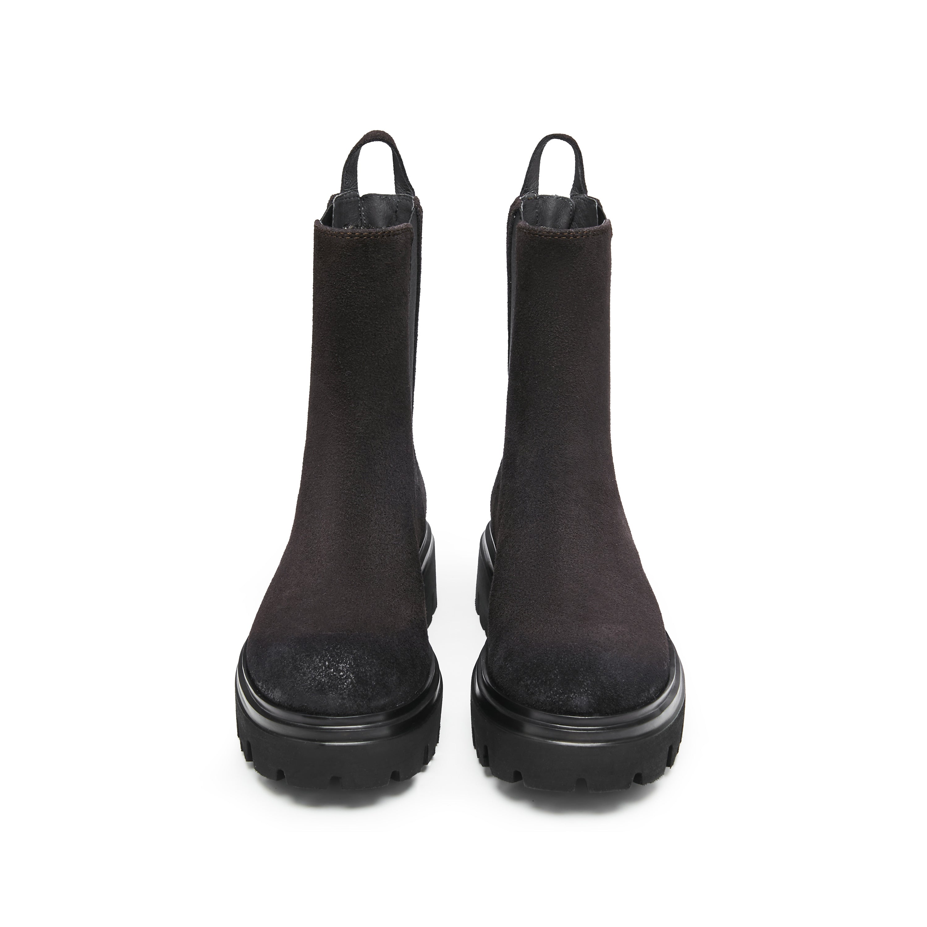 Brushed Brown Calf Suede Ankle Boots