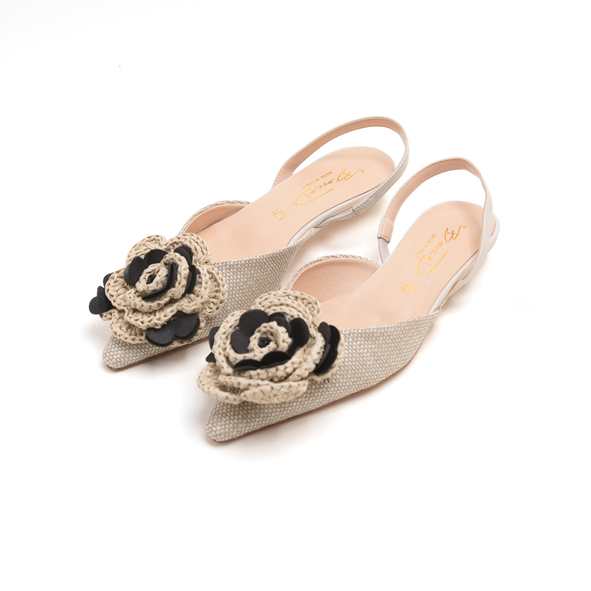 ST x CANAPE Beige Rose Slingback Flats
