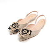ST x CANAPE Beige Rose Slingback Flats