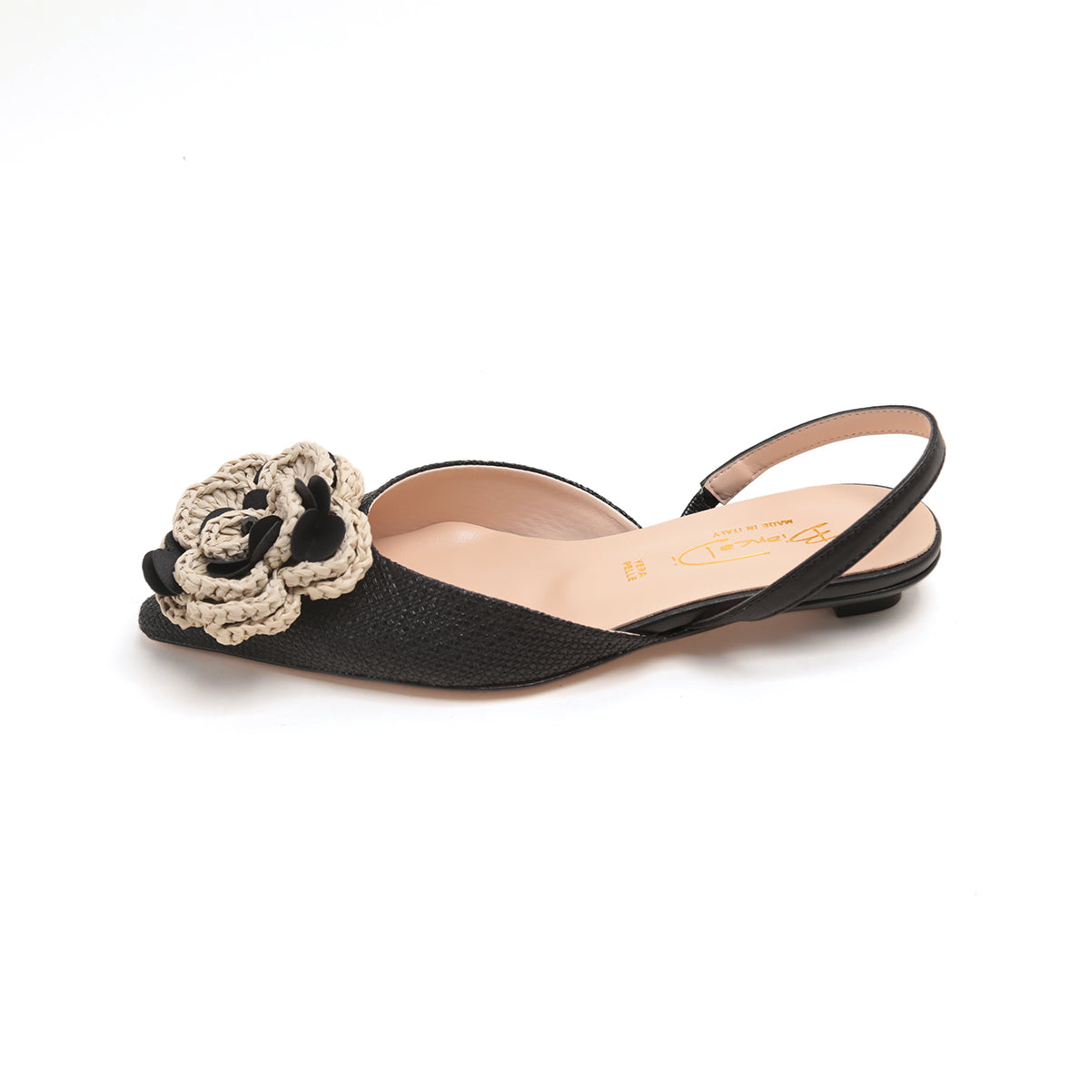 ST x CANAPE Black Rose Slingback Flats