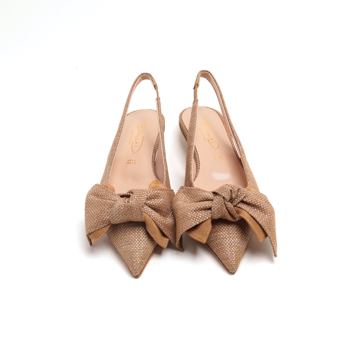 ST x CANAPE Camel Bow Slingback Flats