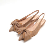 ST x CANAPE Camel Bow Slingback Flats