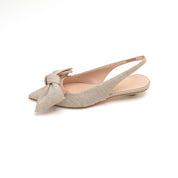 ST x CANAPE Beige Bow Slingback Flats