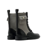 Load image into Gallery viewer, Grey Military Combat Boots With Pocket
