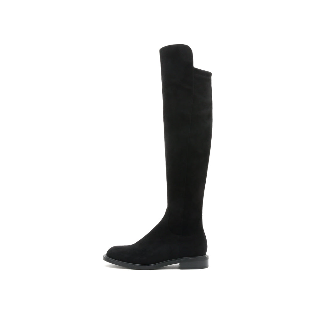 Black Over The Knee Sock Boots