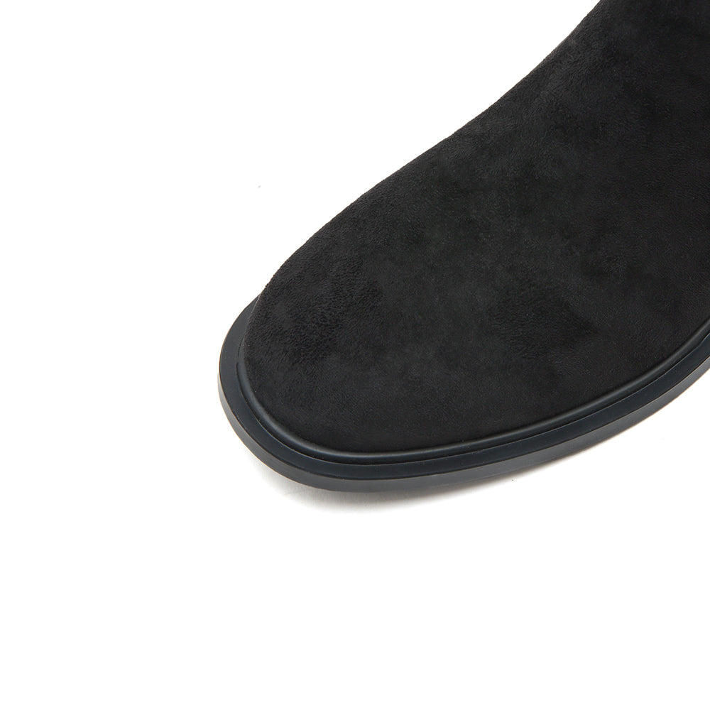 Black Over The Knee Sock Boots