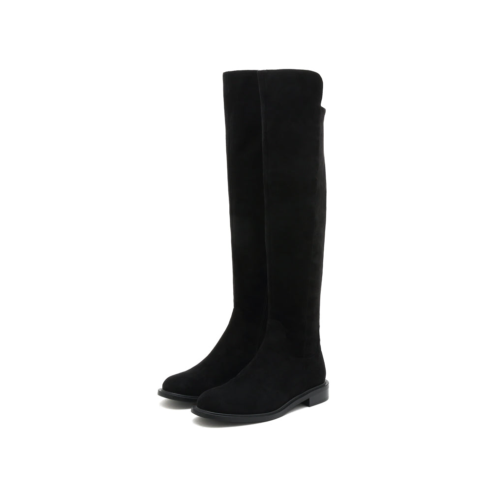 Black Over The Knee Sock Boots
