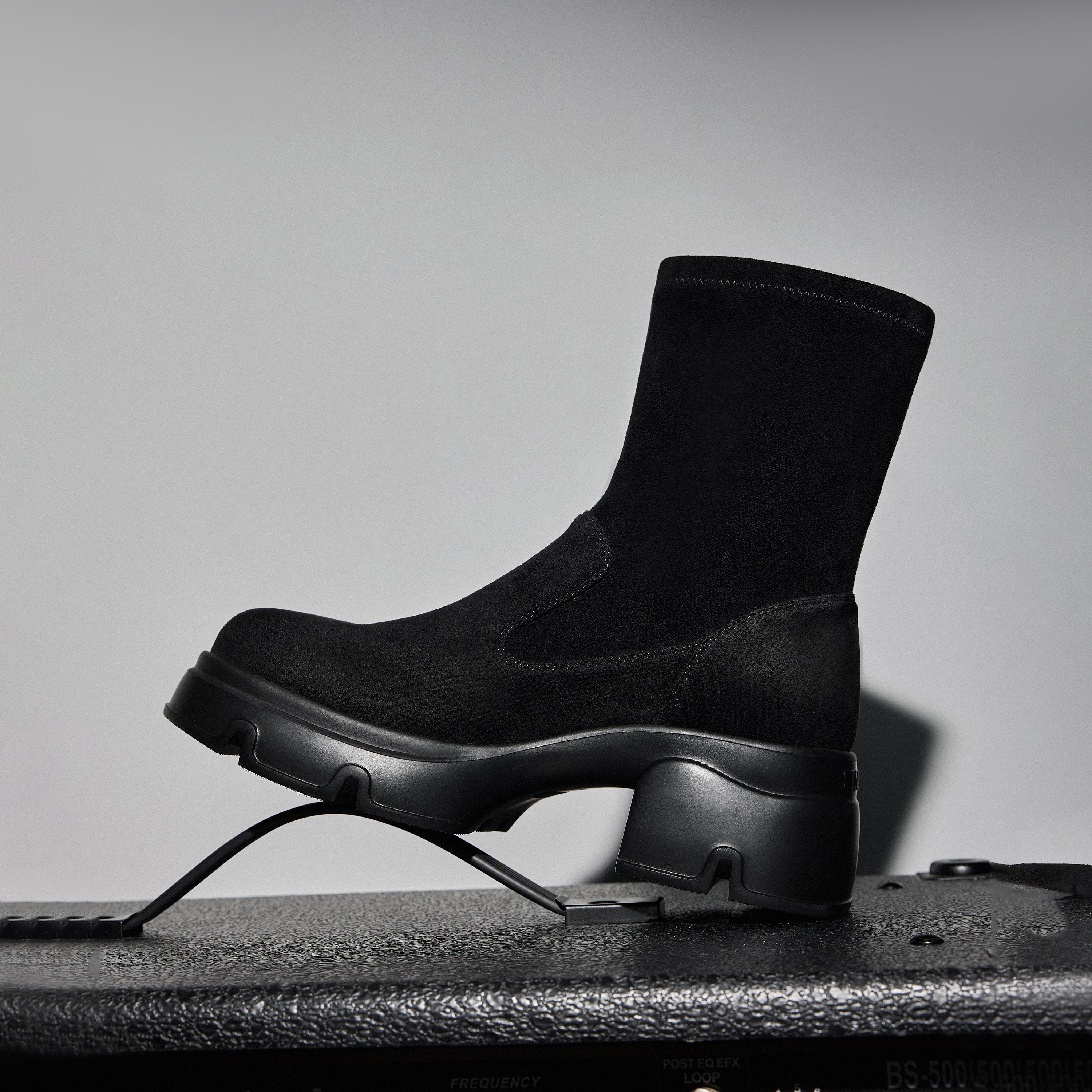Black Platform Minimal Sock Boots