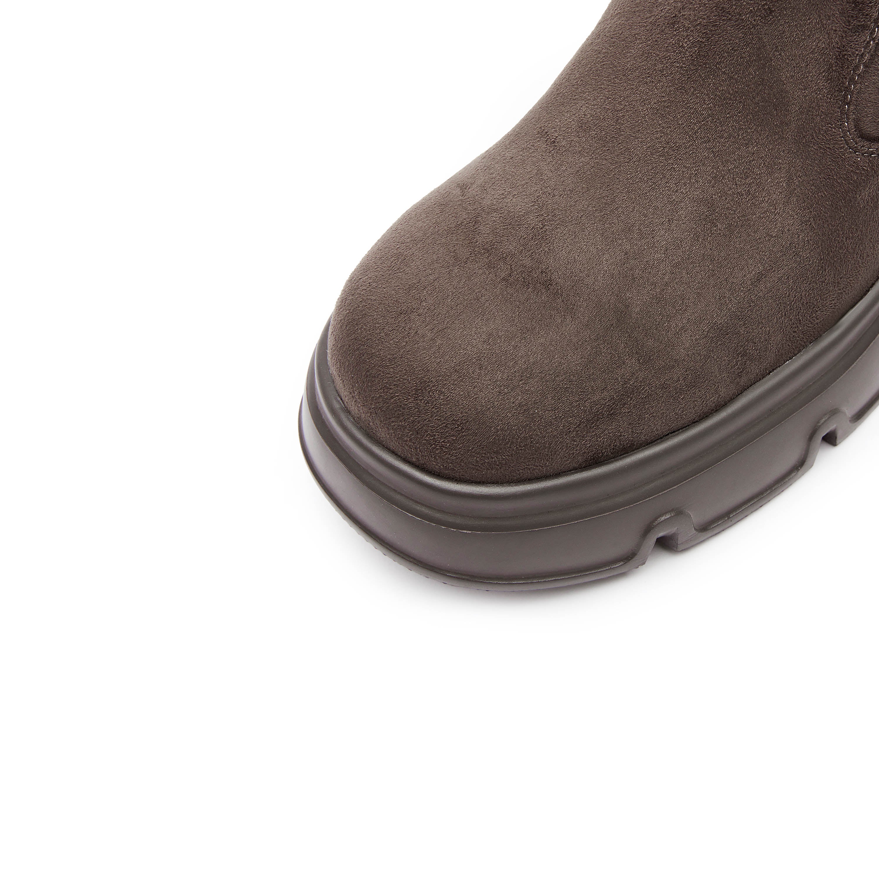 Brown Platform Minimal Sock Boots