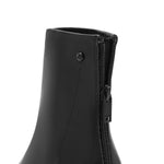 Load image into Gallery viewer, Black Round Toe Leather Ankle Boots
