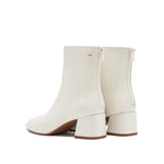 Load image into Gallery viewer, Beige Round Toe Leather Ankle Boots
