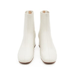 Load image into Gallery viewer, Beige Round Toe Leather Ankle Boots
