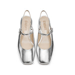 Load image into Gallery viewer, Silvery Crystal-embellished Mary Jane Pumps
