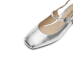 Load image into Gallery viewer, Silvery Crystal-embellished Mary Jane Pumps
