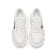 White Platform Leather Cookie Sneakers