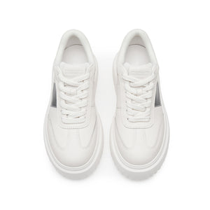 White Platform Leather Cookie Sneakers