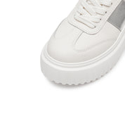 White Platform Leather Cookie Sneakers