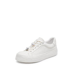 Load image into Gallery viewer, Beige Leather Detachable Accessories Sneakers
