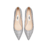 Load image into Gallery viewer, Silver Crystal Covered Pointy Pumps
