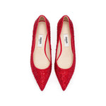 Load image into Gallery viewer, Red Crystal Covered Pointy Pumps
